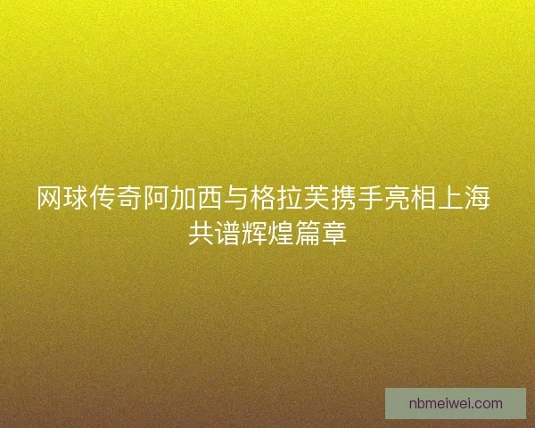 网球传奇阿加西与格拉芙携手亮相上海 共谱辉煌篇章