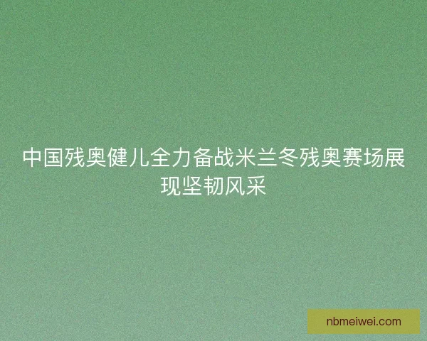 中国残奥健儿全力备战米兰冬残奥赛场展现坚韧风采